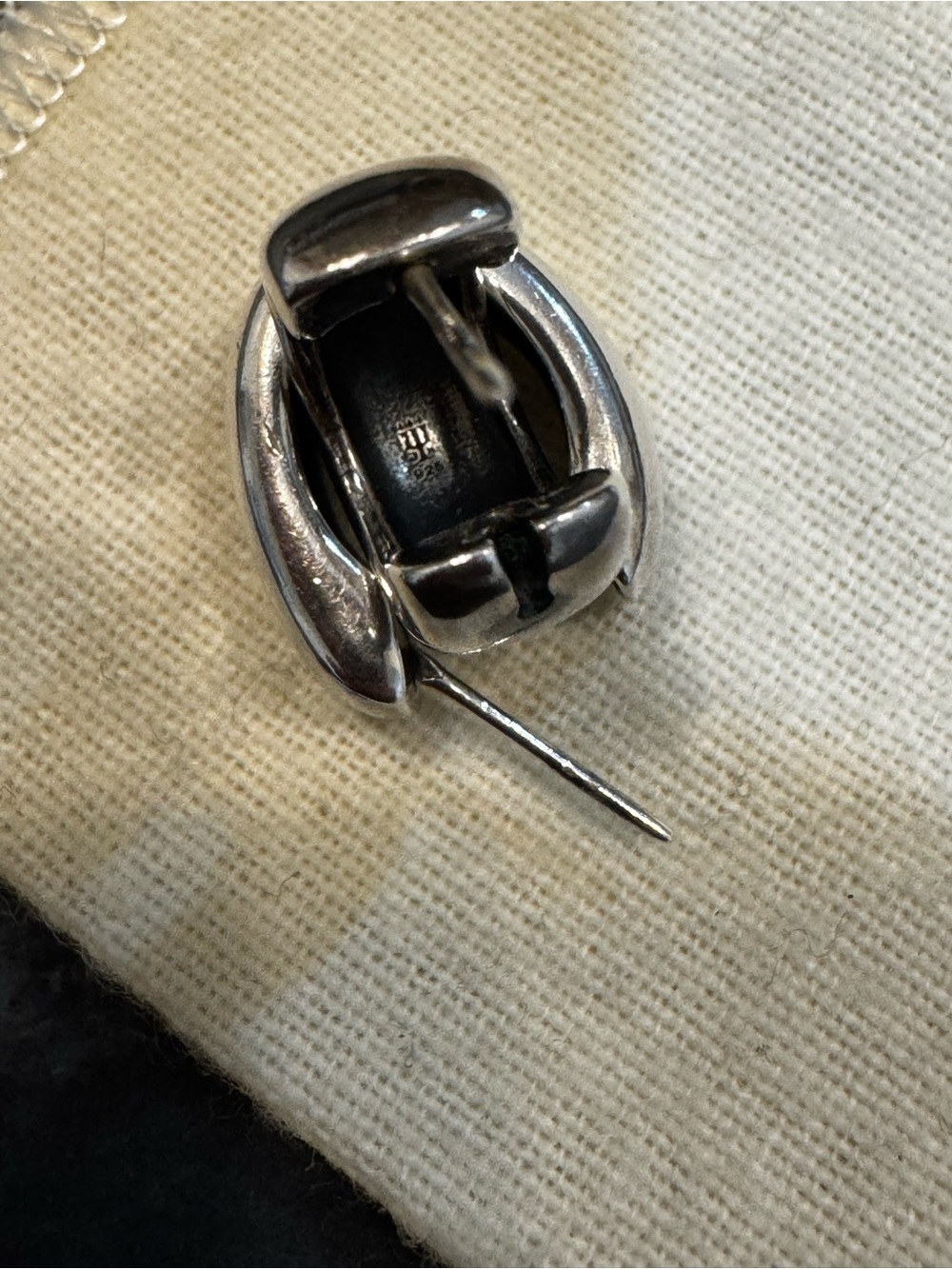 James Avery Silver Hoop Horseshoe Earrings - Picture 7 of 7